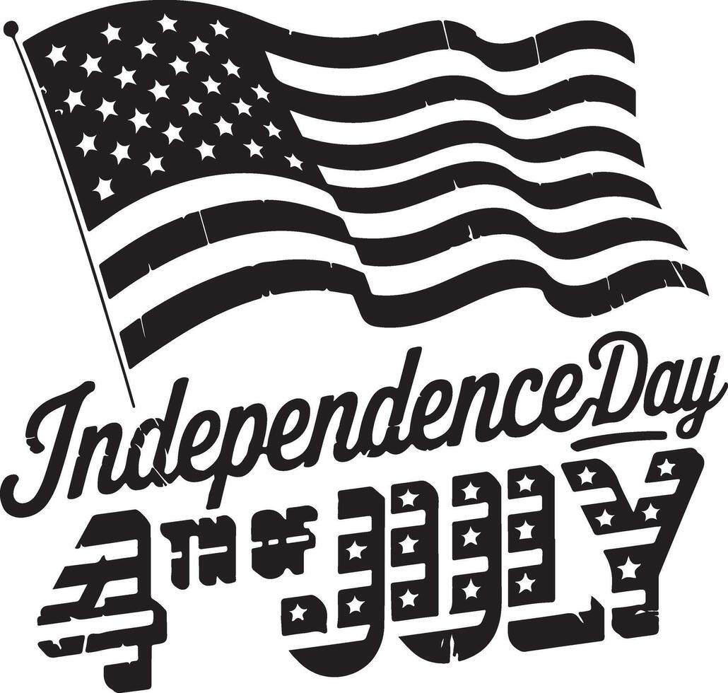 a national symbol with red stripes and blue stars for independence day vector