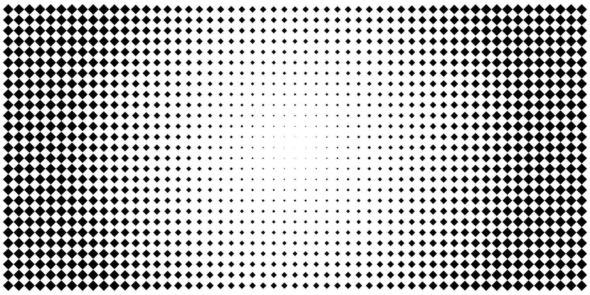 Dot pattern background, square geometric pixel speed fade. Abstract particle grid gradient digital texture. Diamond shape graphic halftone mosaic. Dissolve gradation effect transform technology vector
