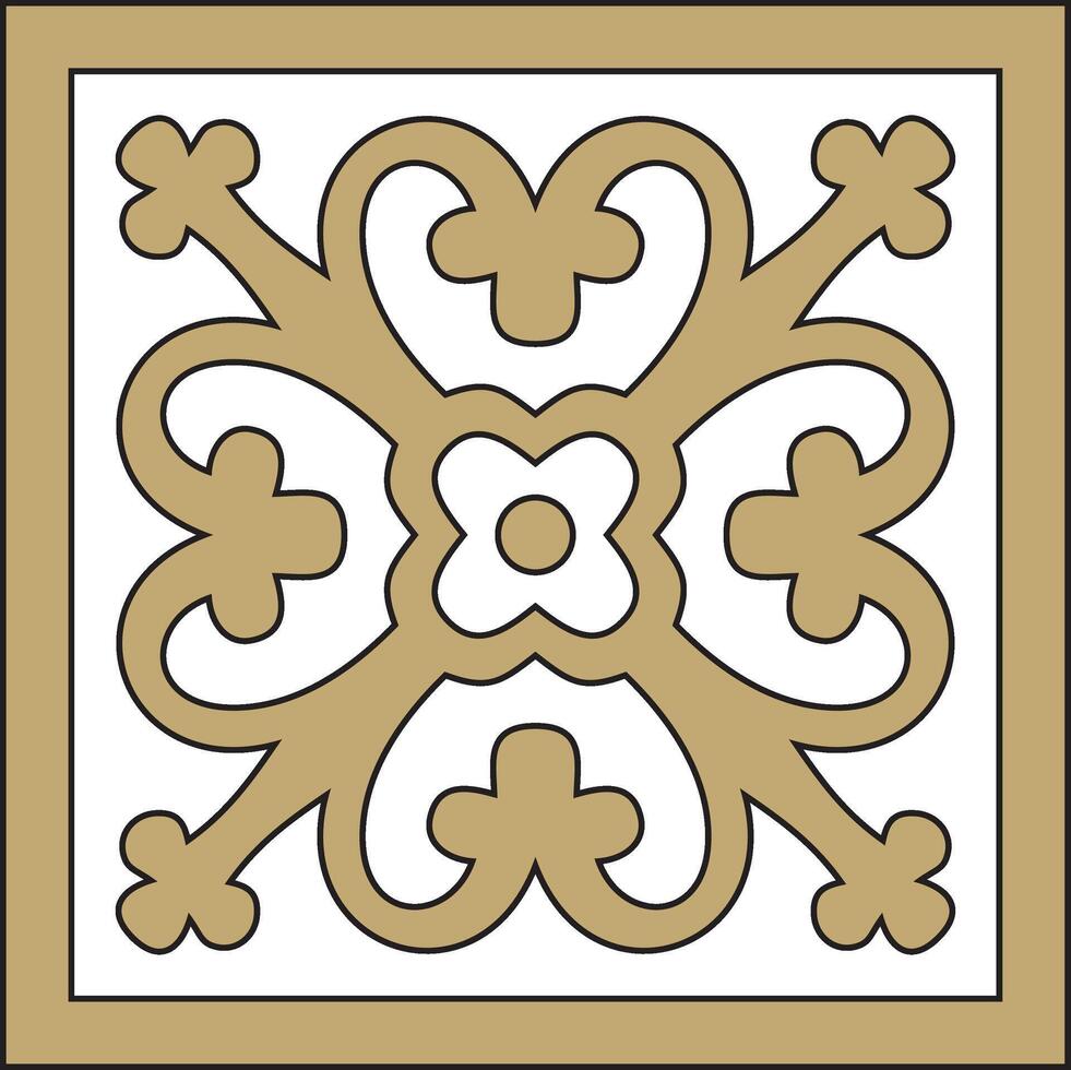 gold and black ancient Roman ornament elements. Classic European parts of patterns. vector