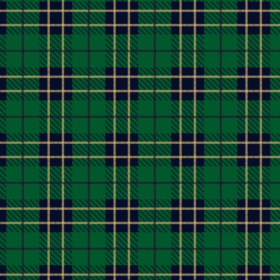 Green Gingham Checkered Pattern. Textile design of textured plaid. Checkered fabric pattern swatch for print, tartan, gift wrap, textiles, checkered background for tablecloth. Stripes crossed teal vector