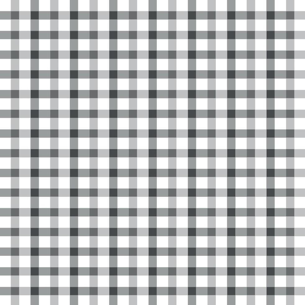 Black and White Gingham Checkered Pattern. Textile design of textured plaid. Checkered fabric pattern swatch for print, tartan, gift wrap, textiles, checkered background for tablecloth. vector