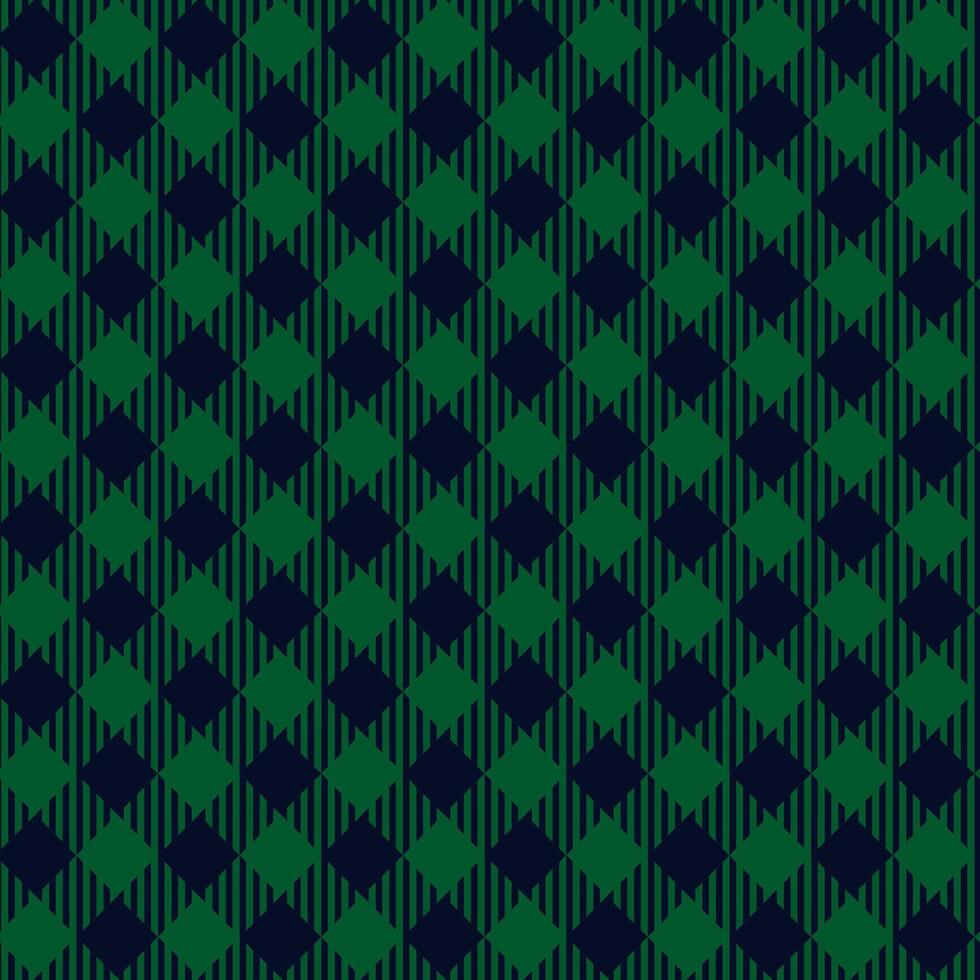 Green Gingham Checkered Pattern. Textile design of textured plaid. Checkered fabric pattern swatch for print, tartan, gift wrap, textiles, checkered background for tablecloth. Stripes crossed Black vector