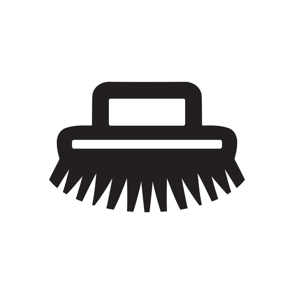 Cleaning brush silhouette design illustration vector