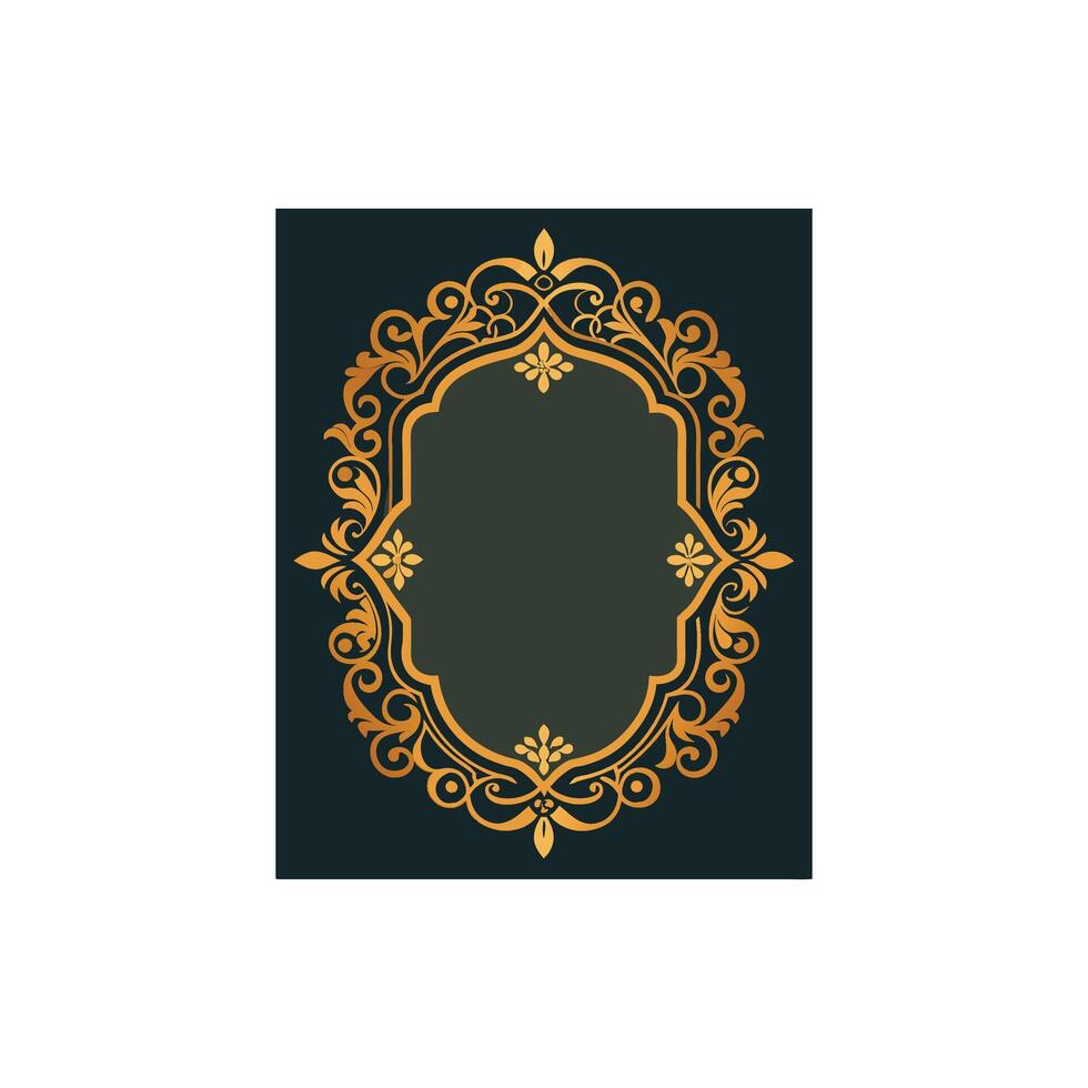 Classic Flourish Border Frame Illustration Art vector