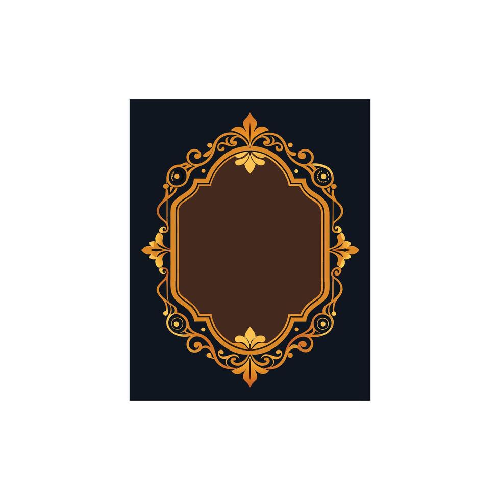 Minimal Line Art Border Frame Illustration vector