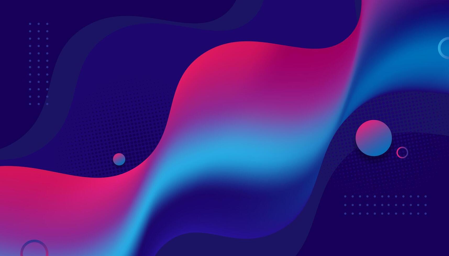 Abstract background with waves and dots vector