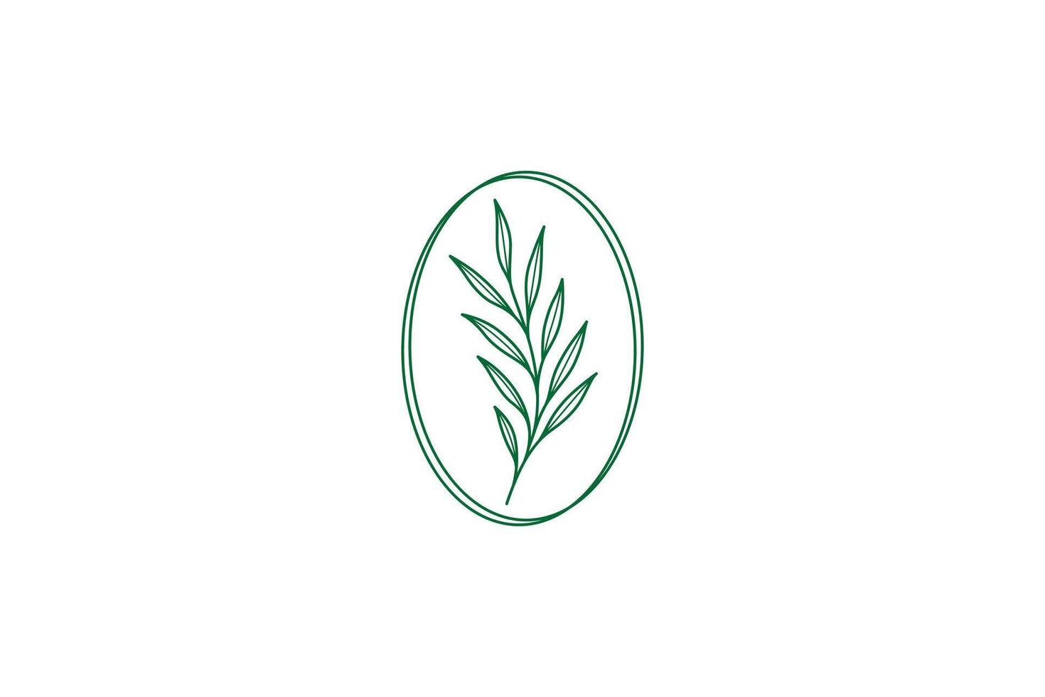 Modern Botanical Logo with Minimalist Leaves, Floral Branches, and Rustic Elements for Luxurious Boutique Branding vector