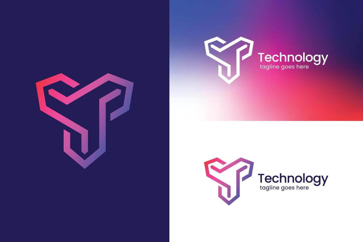 Modern Logo for Business Startup Technology, Artificial Intelligence, and Innovative Brand Identity vector