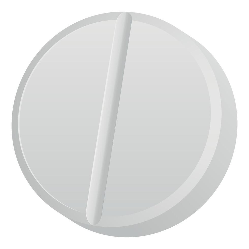 white pill medicine icon vector