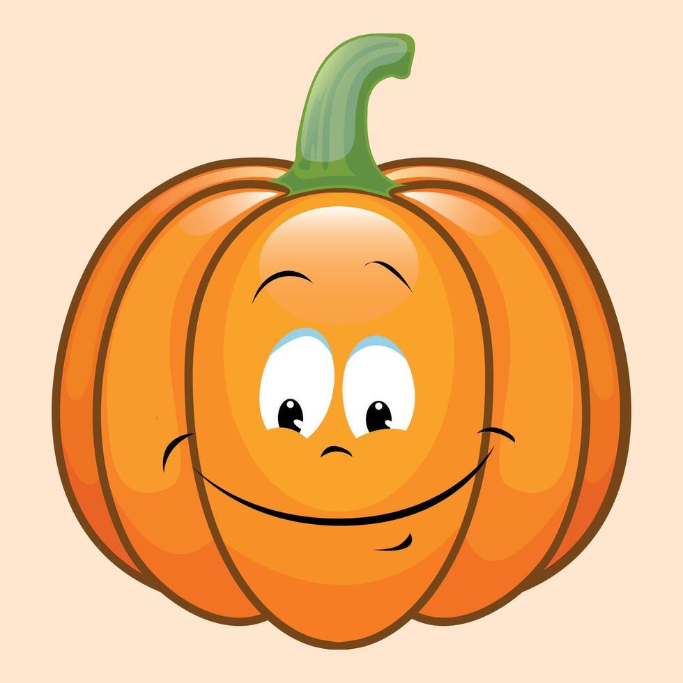 halloween pumpkin icon with face and smile on white background vector