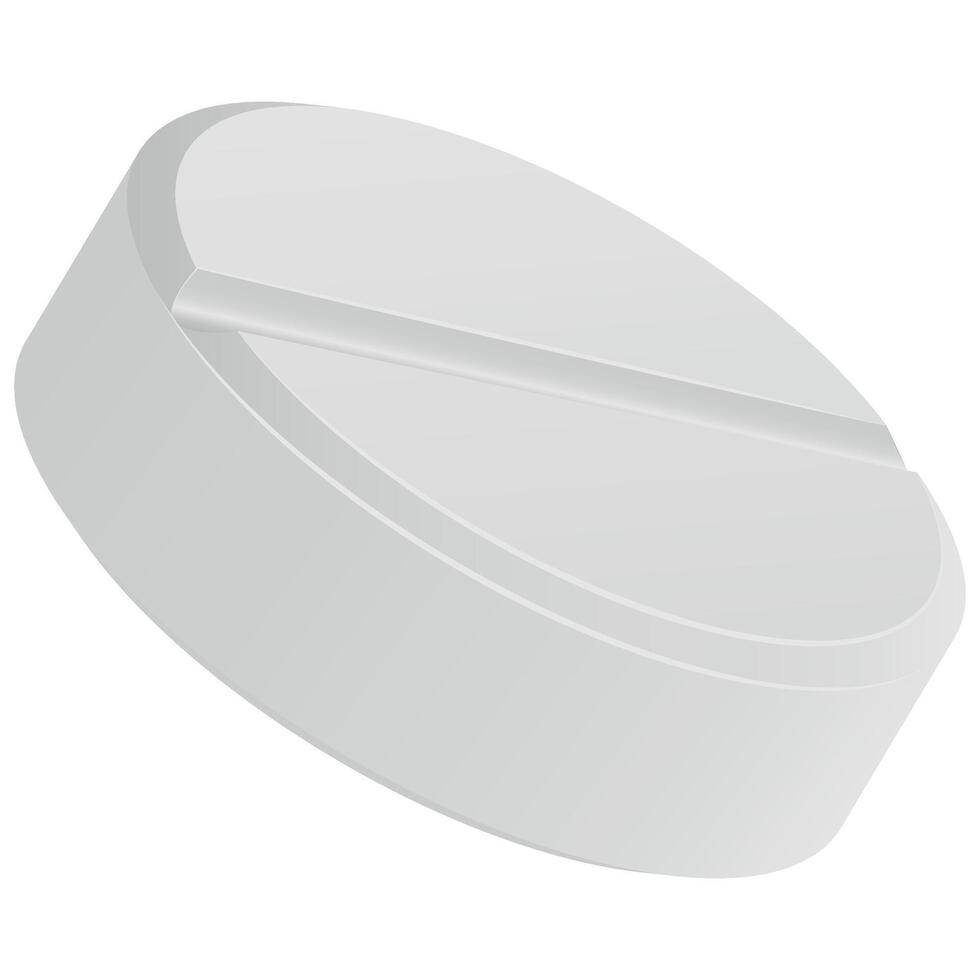 white pill medicine icon isolated on white background vector