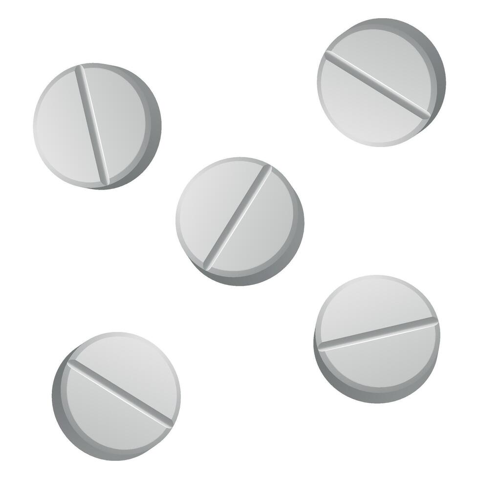 icons of medicines drugs pills isolated vector