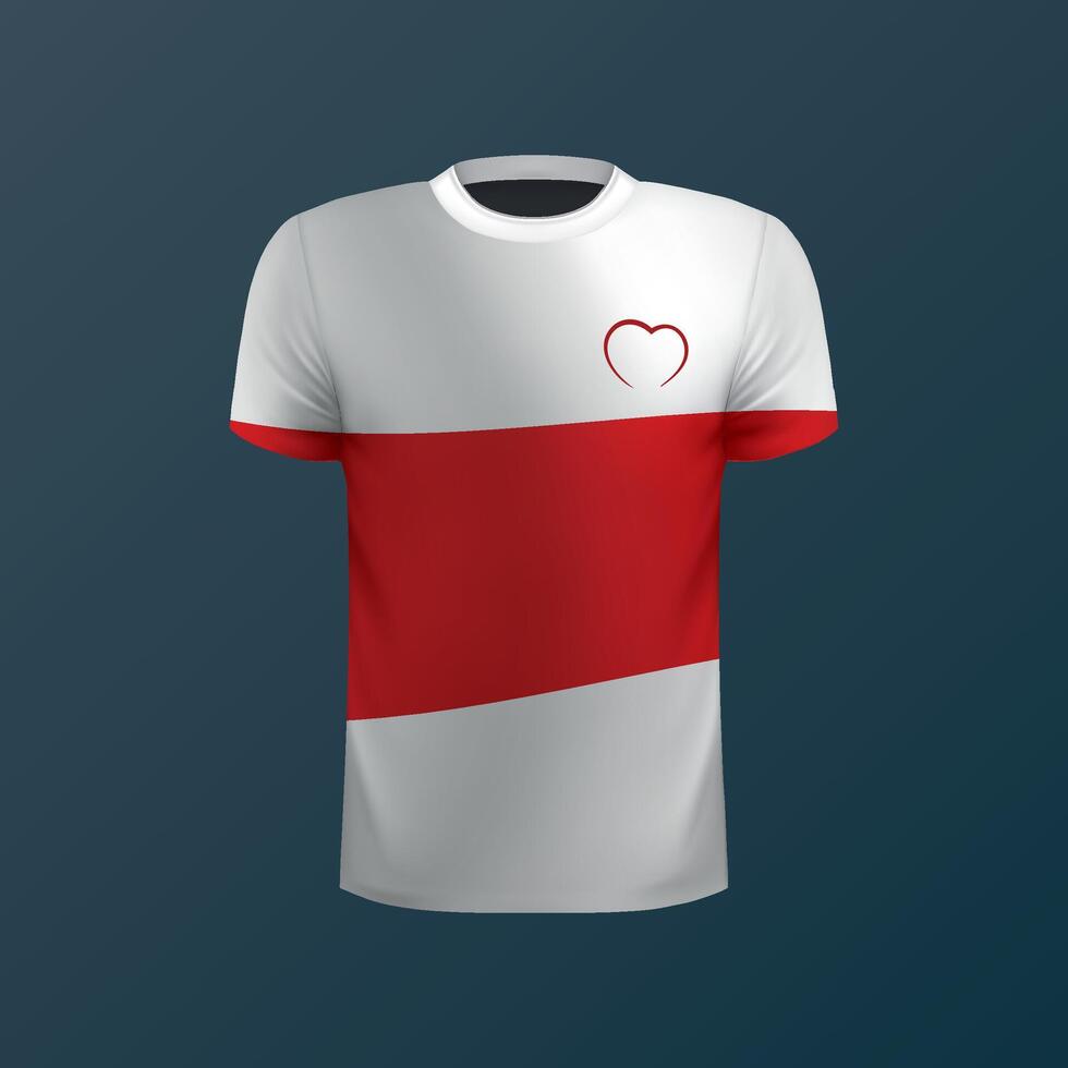 T-shirt with national flag of Belarus isolated on dark background vector