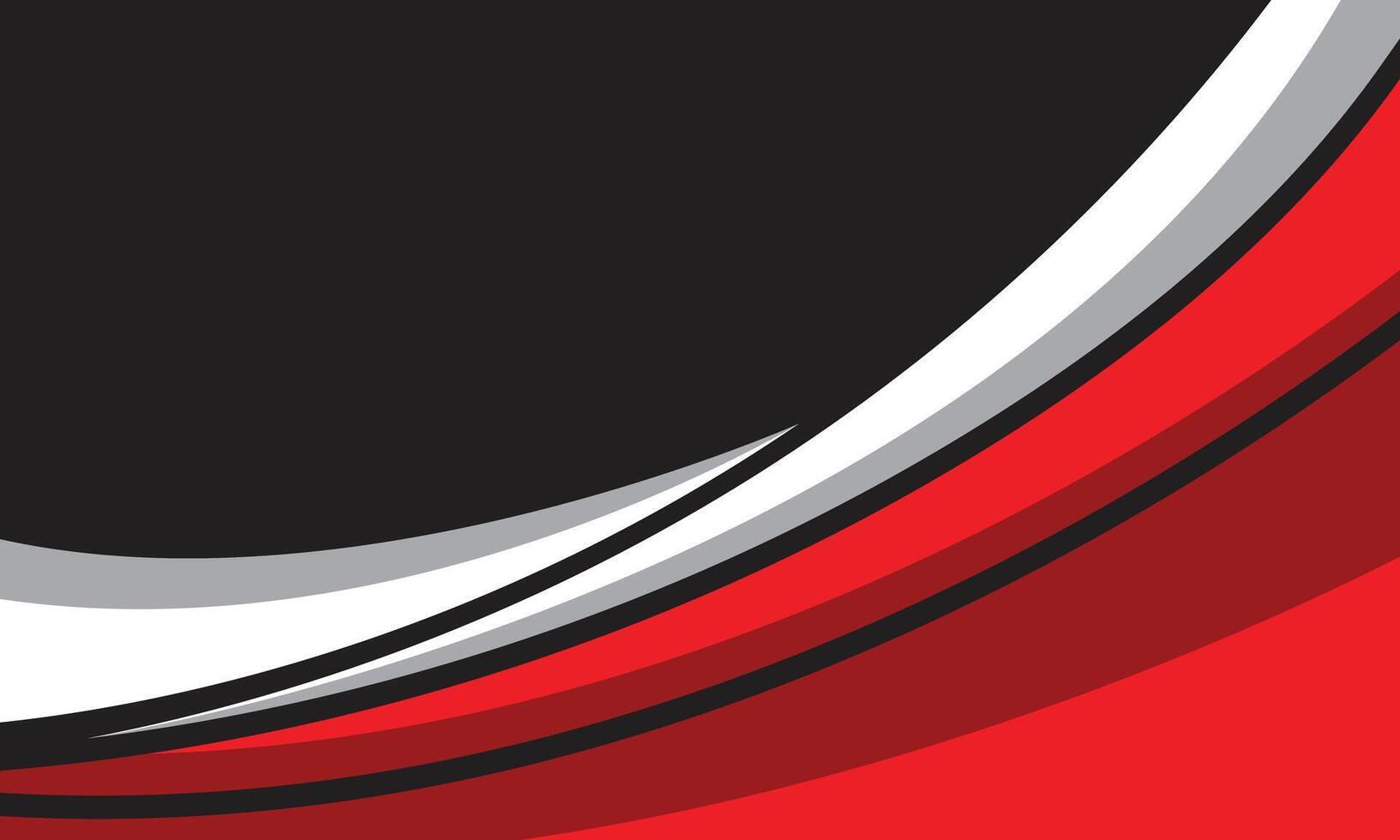 Red and white curved stripes racing background for car wrap decal vector