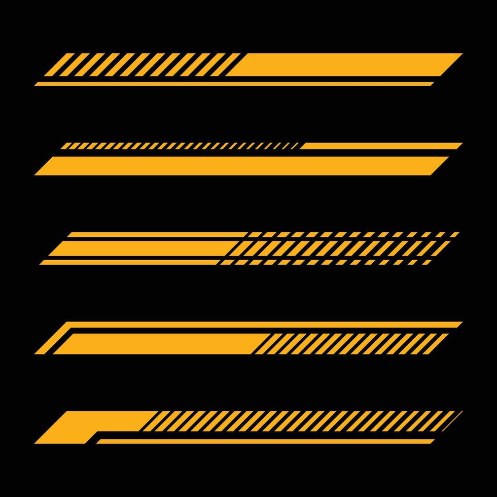 Collection of racing vinyl stickers for motorcycle wrapping vector