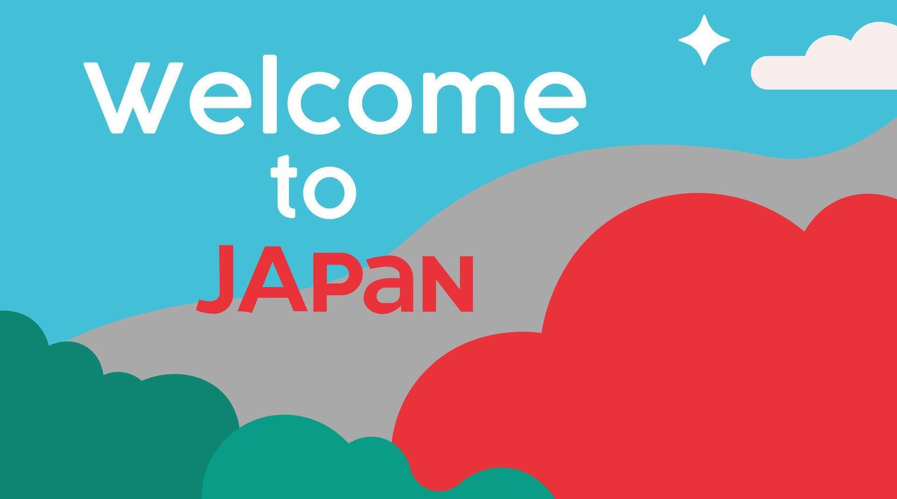 Welcome to Japan A Beautiful Destination vector