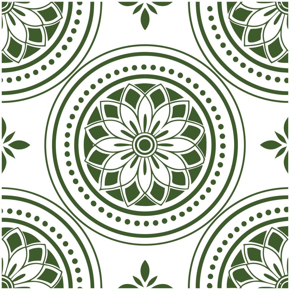 Flowery mandala background vector