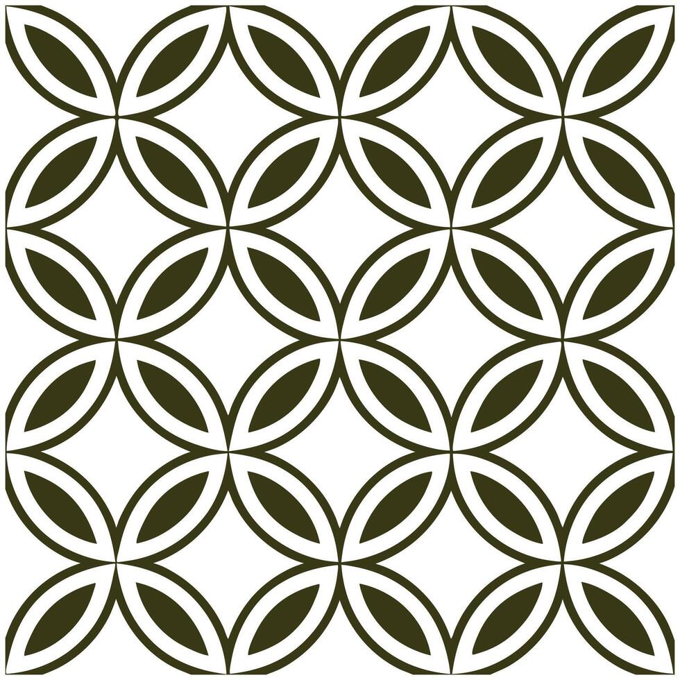 Pattern of Star and Circle in Black Grid seamless pattern Repeating vector