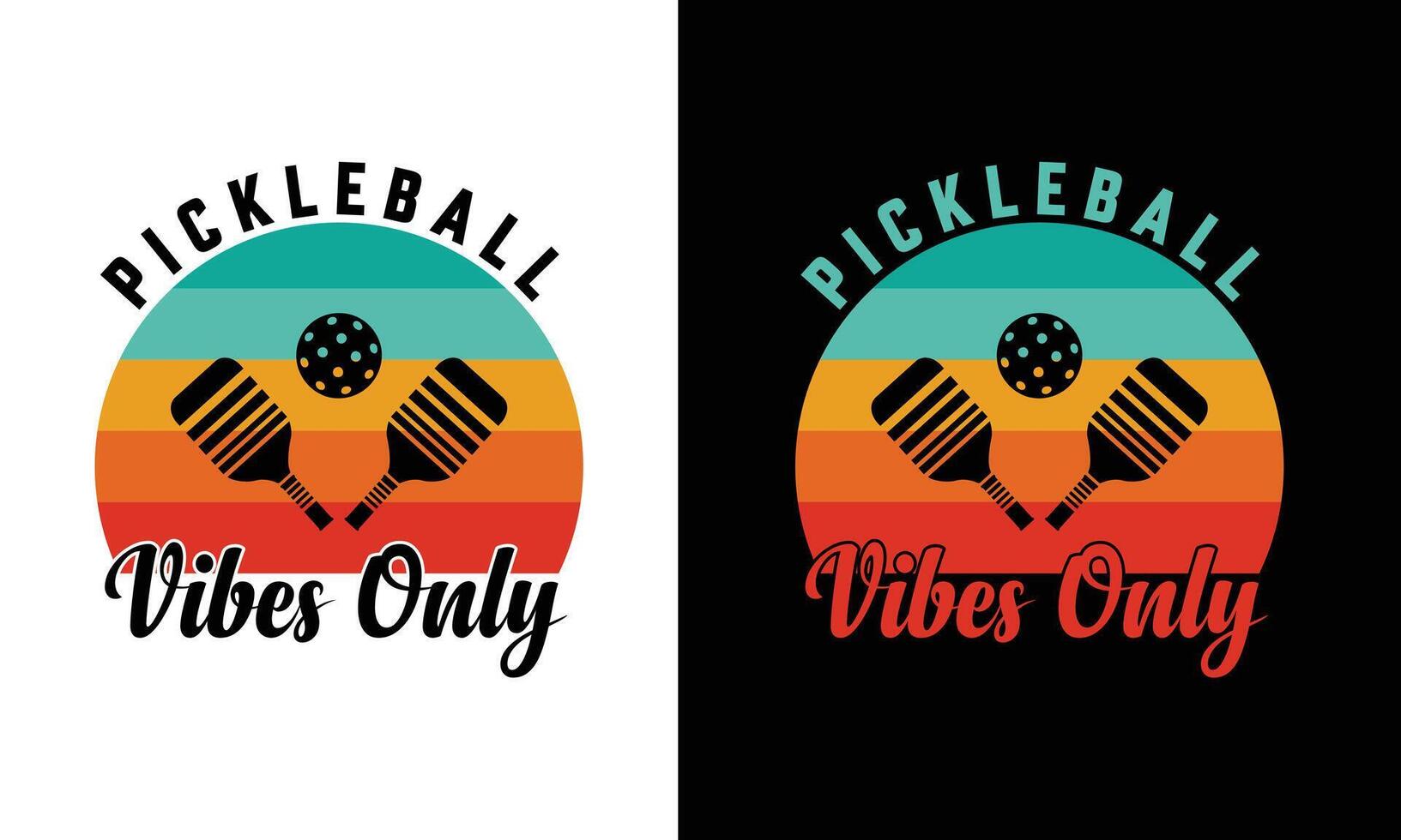 Retro Vintage Pickleball T-shirt Design. Use for shirts, mugs, cards, stickers, etc. vector