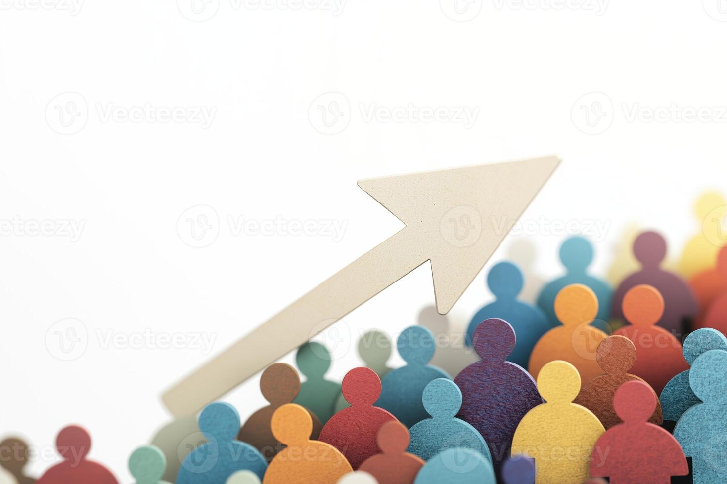 Colorful Icons Representing Diversity and Leadership with Growth Symbol for Team Dynamics and Collaboration photo