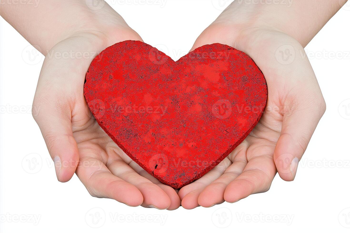 Hands Holding a Glowing Heart Symbol Representing Emotional Support and Connection in 3D Design Format photo