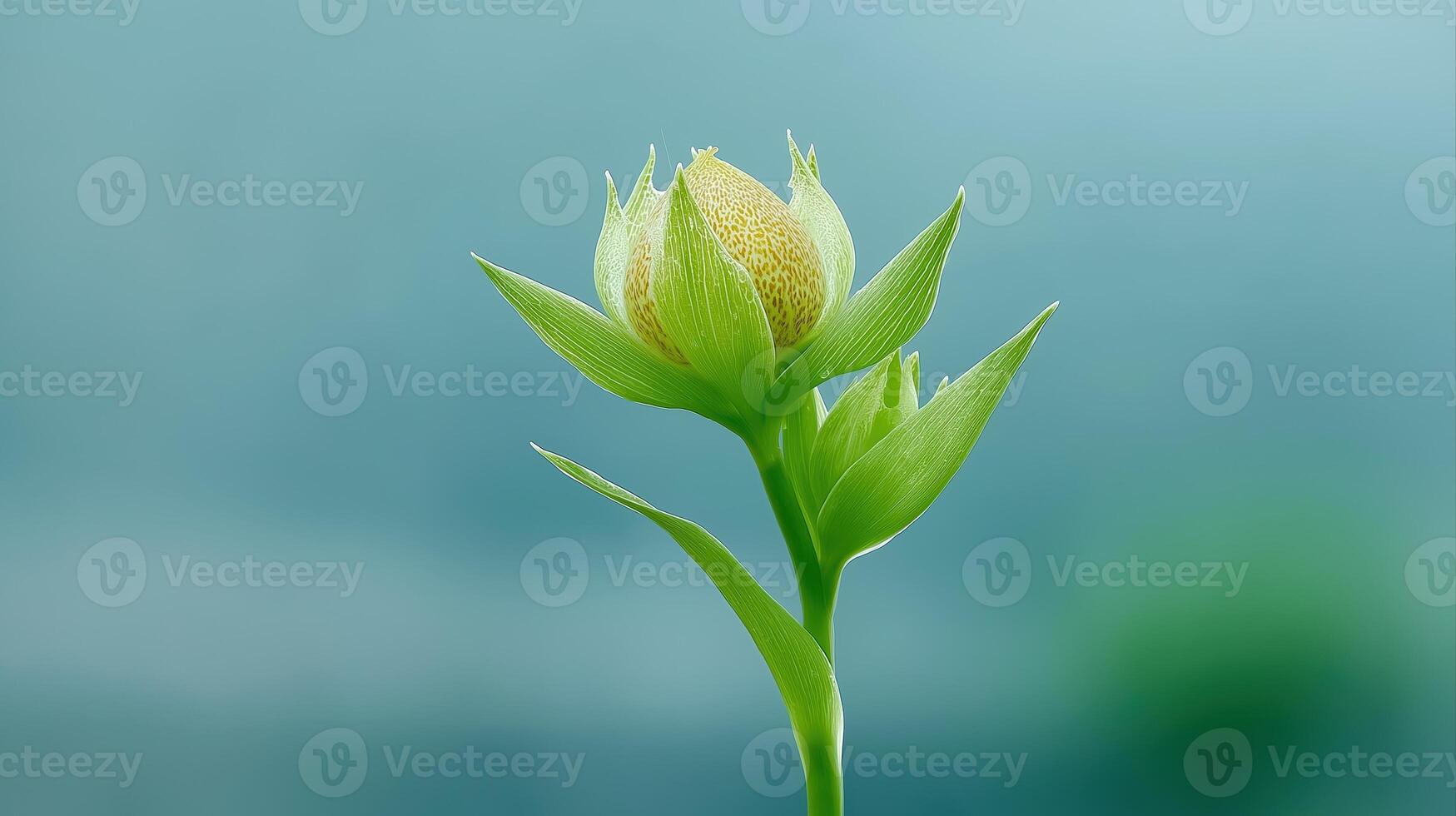 Beautiful Green Flower Buds Surrounded by Soft Aesthetic Background for Nature Lovers photo