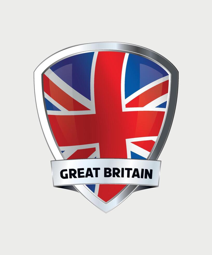 national flag of Great Britain in the blazon vector