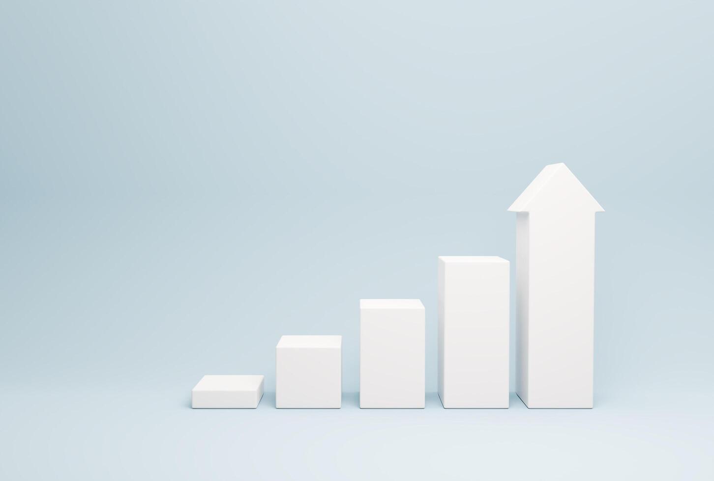 Business growing graph chart of stock market investment trading, showing statistic report 3d. photo