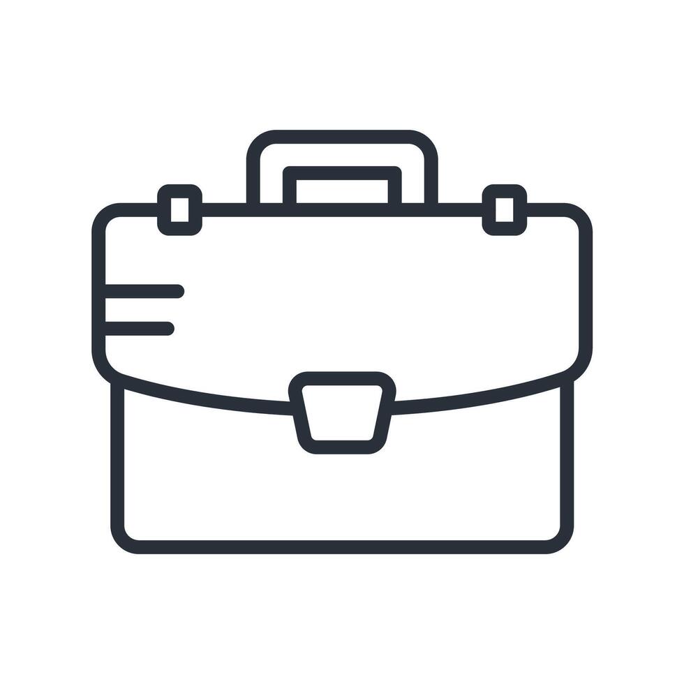 briefcase icon line style vector