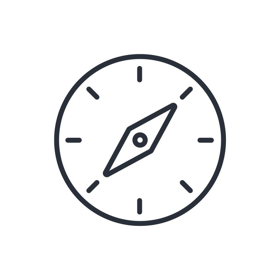 compass icons line vector