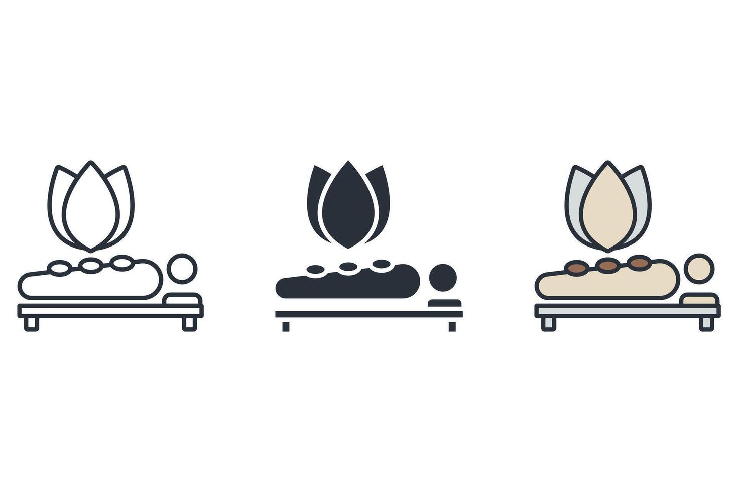 spa icons Flat style vector