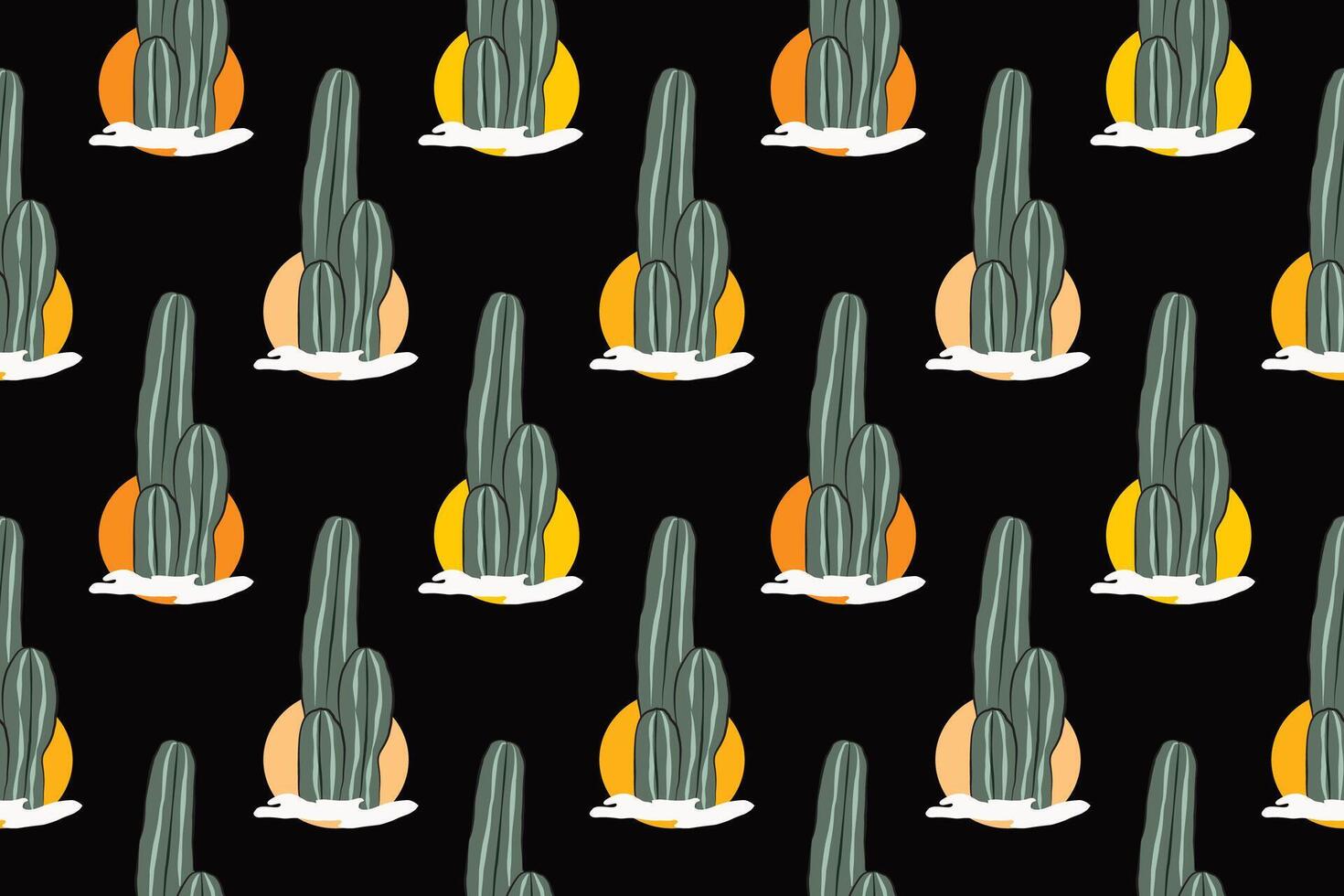 Cactus pattern seamless pattern cactus fabric pattern natural style suitable for various prints scarves clothing cushions packaging water bottle pattern V5. vector