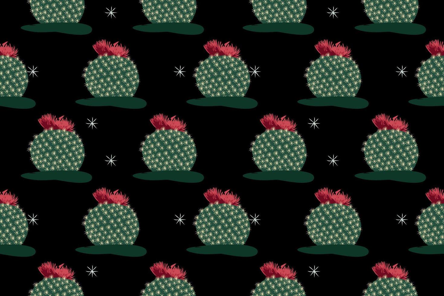 Seamless pattern, cactus fabric pattern, nature style, suitable for various printing works, scarves, clothing, cushions. vector