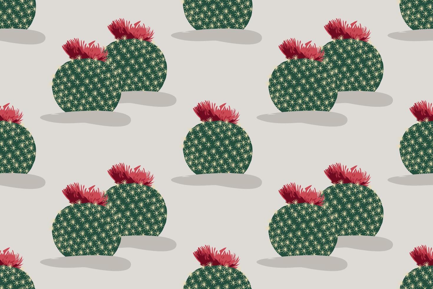 Seamless pattern cactus fabric pattern nature style suitable for various printing works. vector