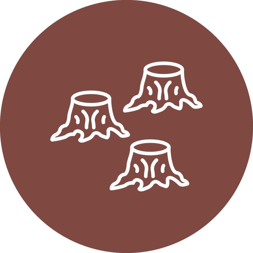 Stump Functional Flat Style vector