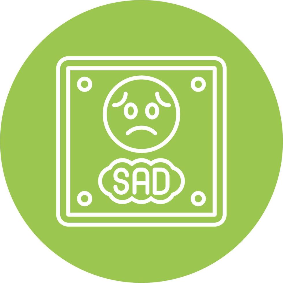 Sad Bright Flat Element vector