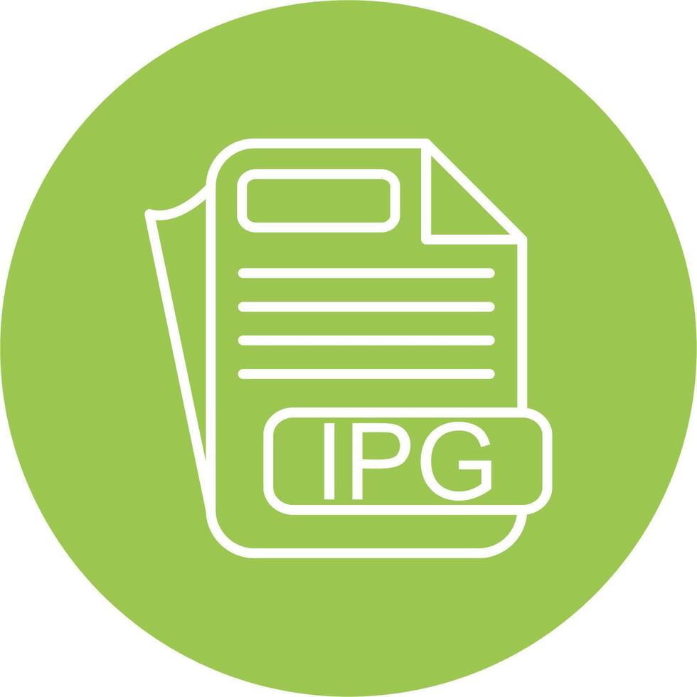 IPG File Format Handcrafted Digital Icon vector