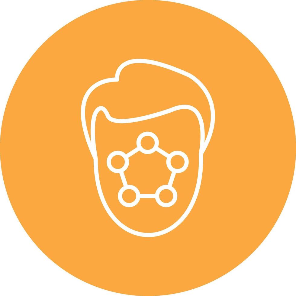 Face Scanner Functional Icon Art vector