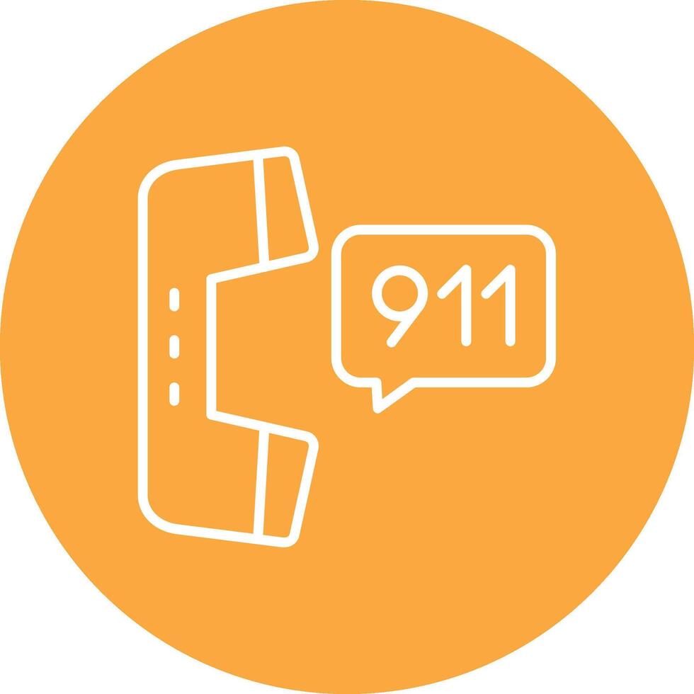 911 Call Bold Web Icon vector
