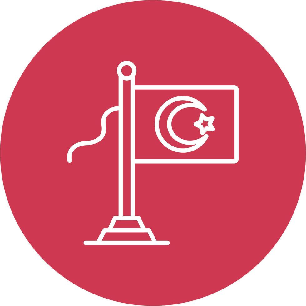 Turkey Flag Digital Abstract Form vector