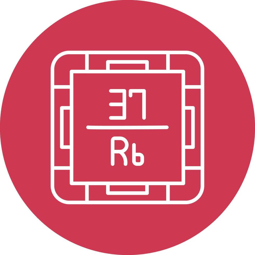 Rubidium Mono Icon Symbol vector