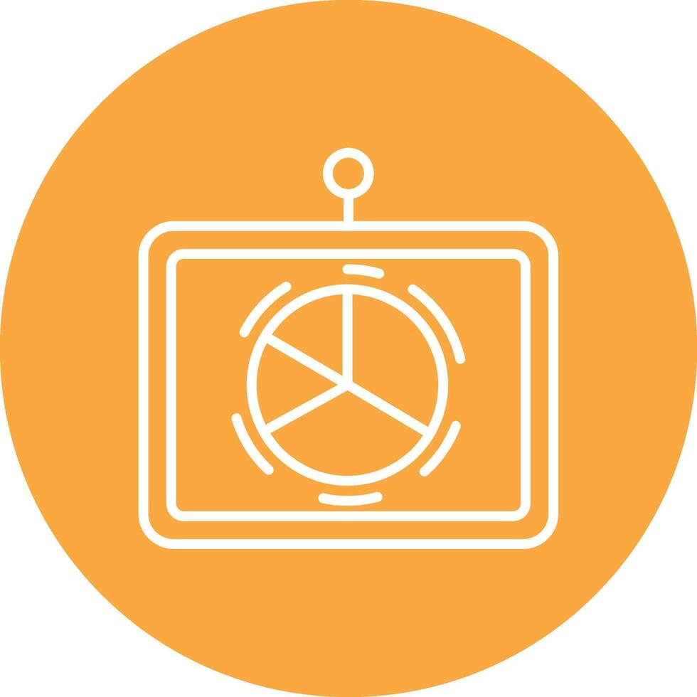 Pie Chart Subtle Shadow Icon vector