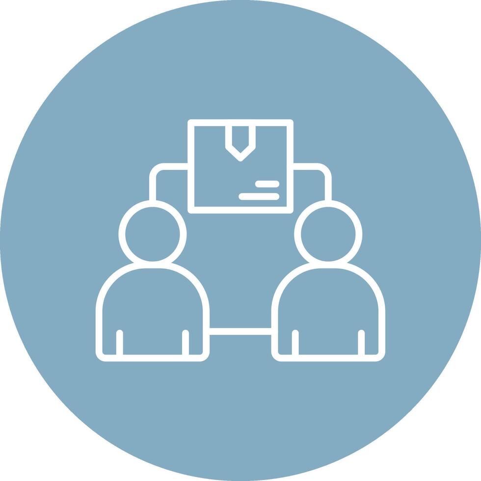 Employees Handcrafted Digital Icon vector