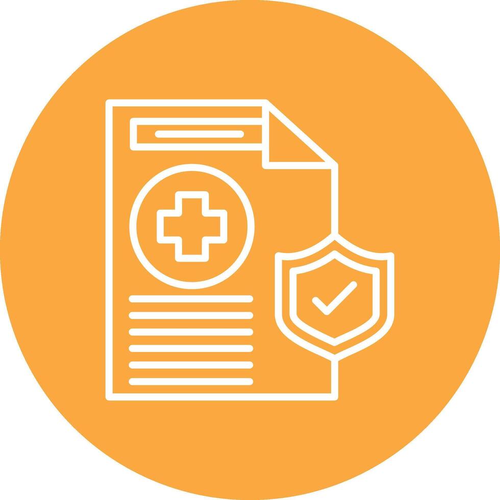 Health Insurance Thin Line Design vector