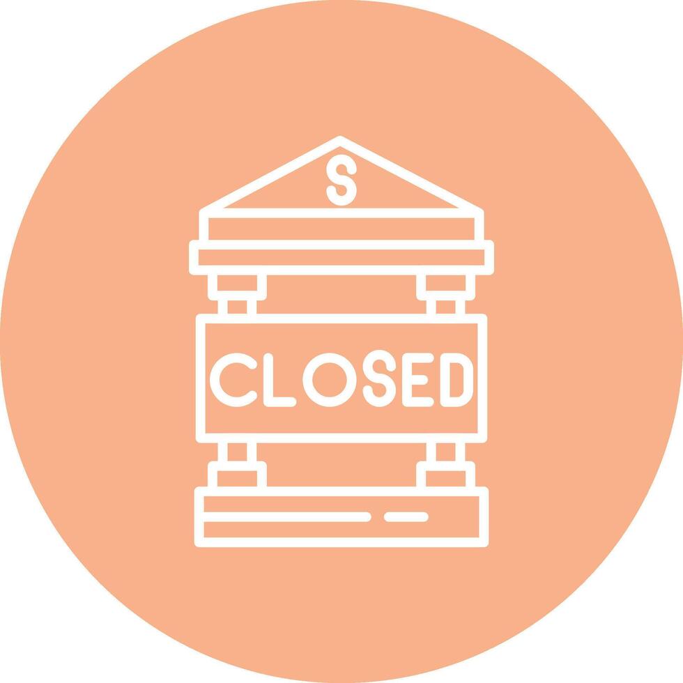 Closed Line Style Symbol vector
