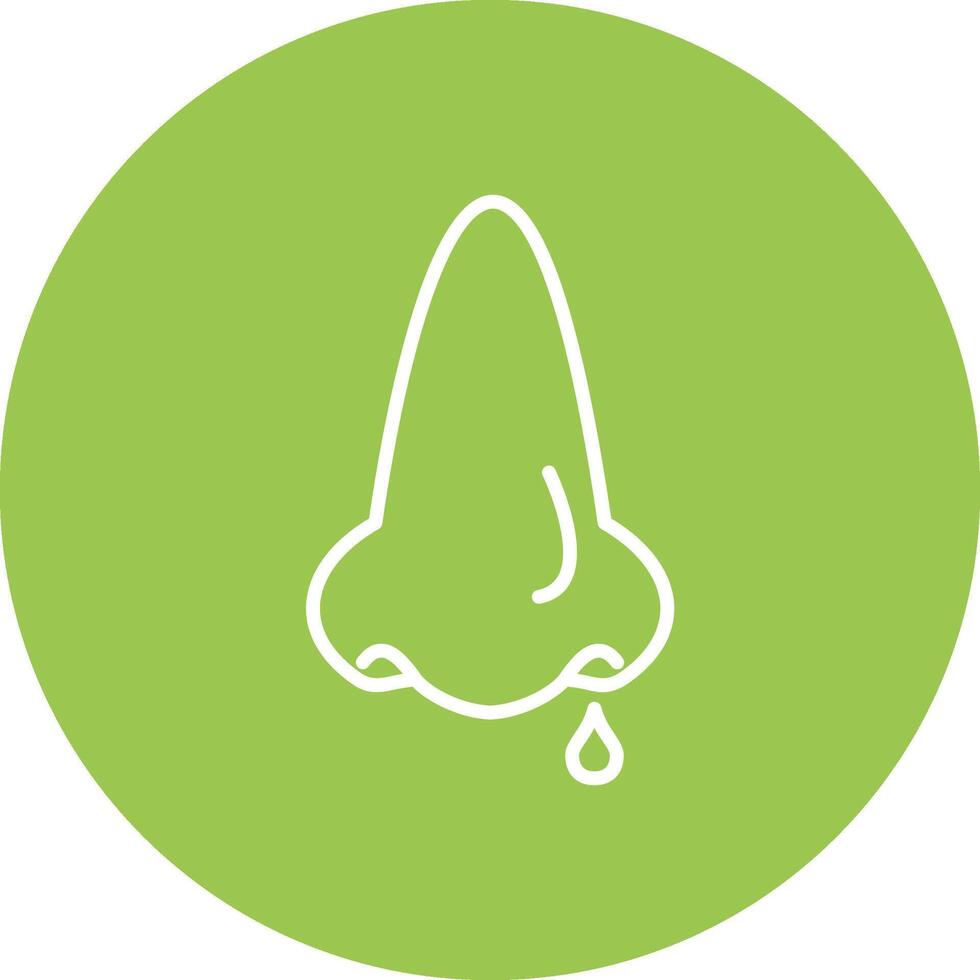 Nose Flat Styled Symbol vector