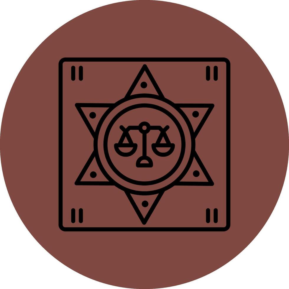 Sheriff Outline Graphic Design vector