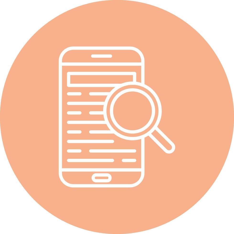 Mobile Search Sharp Edge Symbol vector