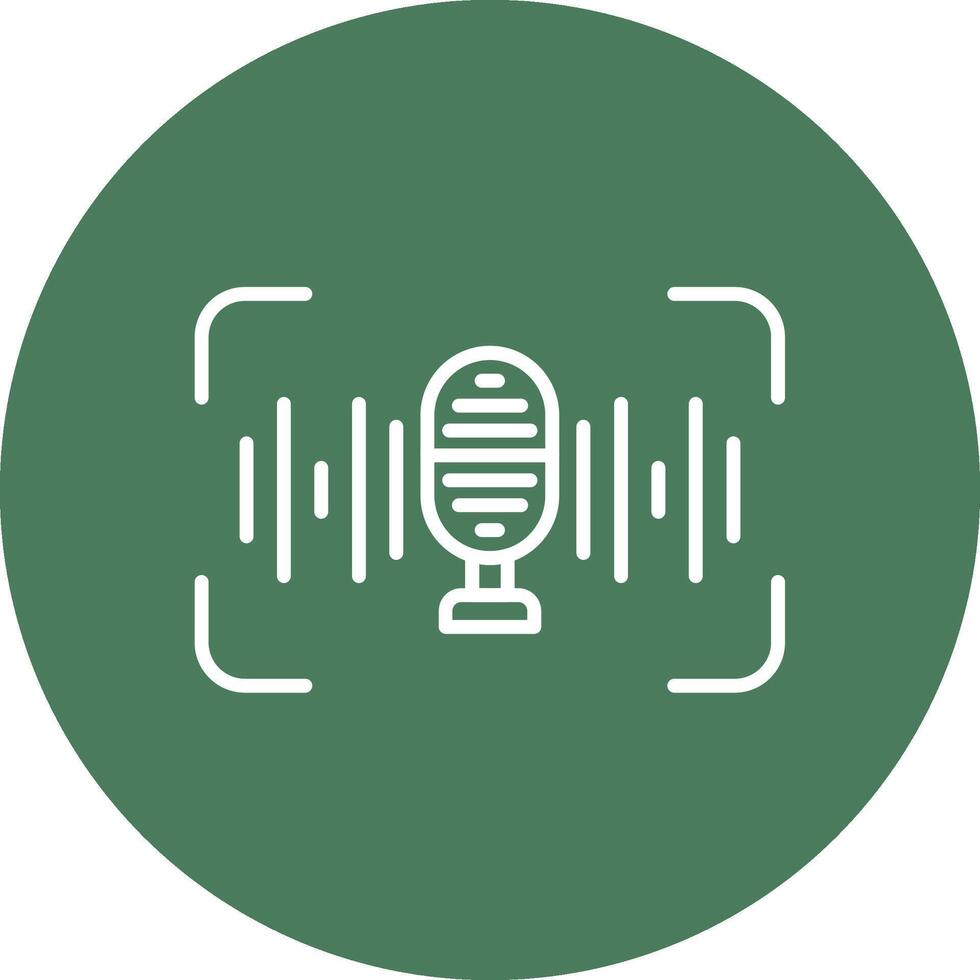 Voice Recognition Detailed Line Sketch vector