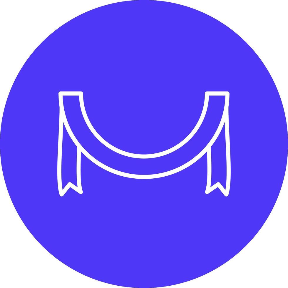 Colored Circle Ribbon UI Toolkit Element vector